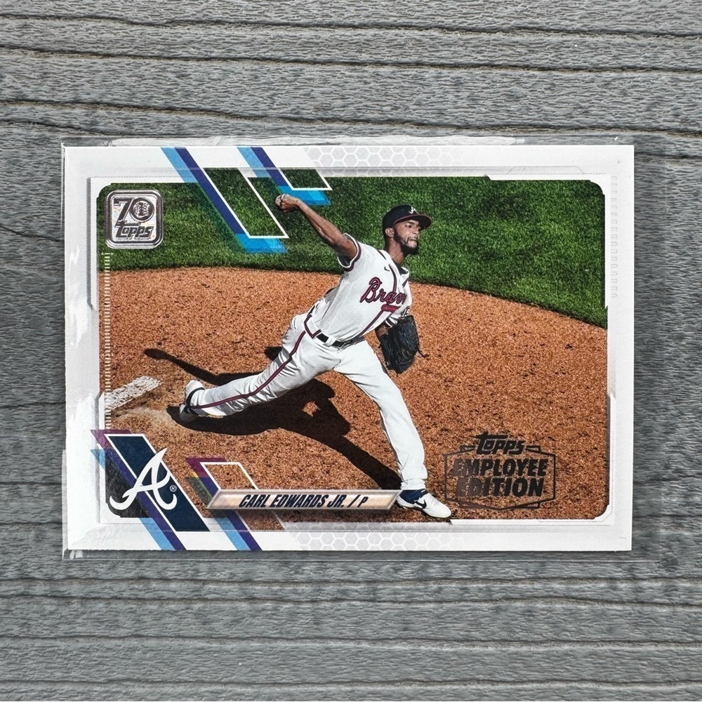 2021 Topps Employee Edition Carl Edwards Jr Atlanta Braves Rare Parallel 576